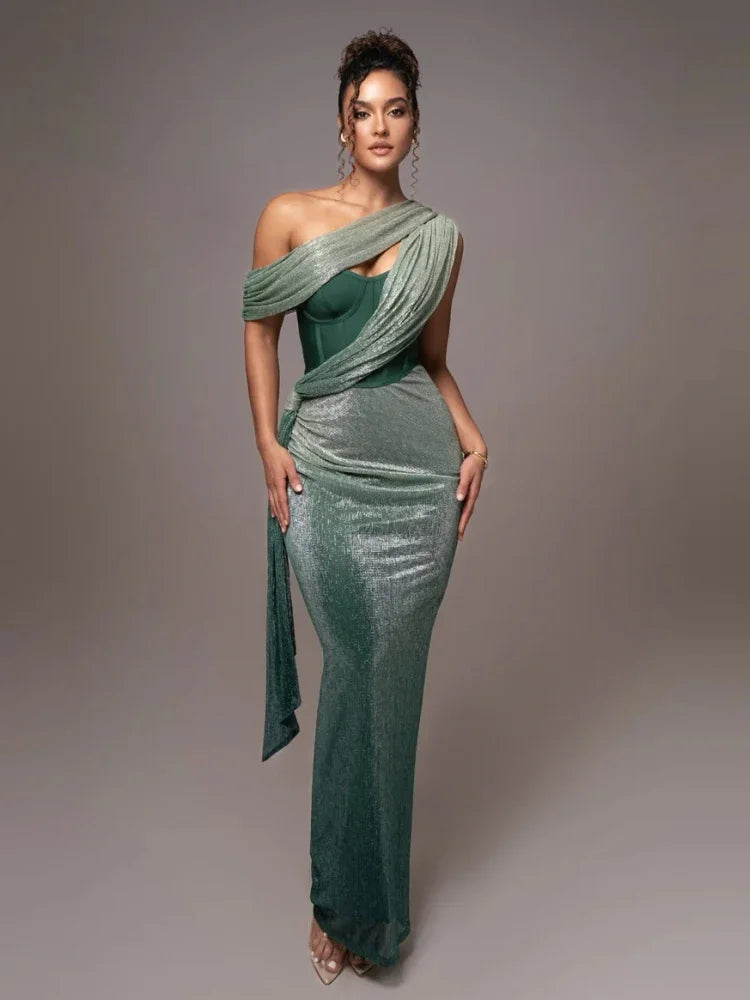 Women's Statement One-Shoulder Evening Dress for Special Events