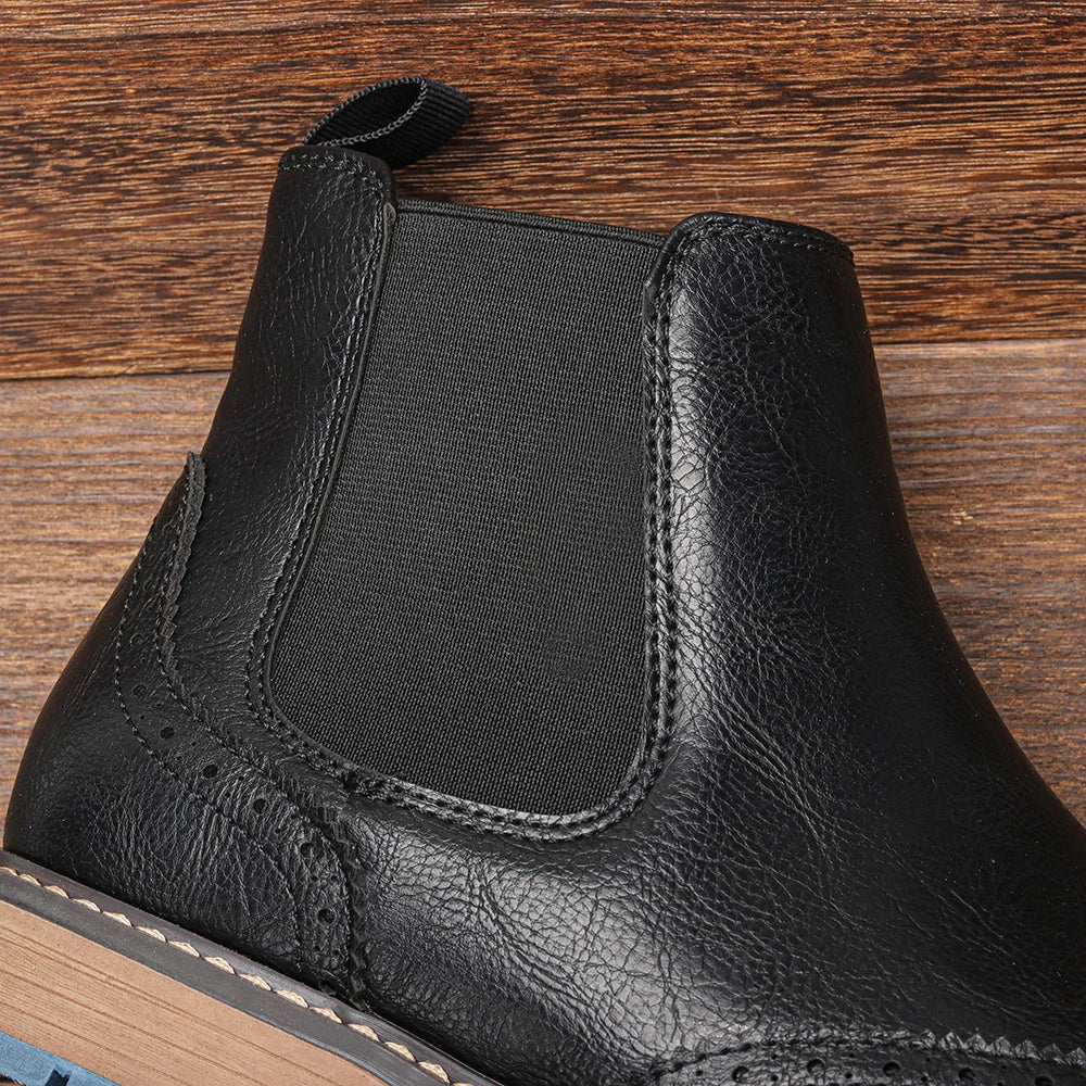 Men's Modern Retro Chelsea Boots with Durable Sole