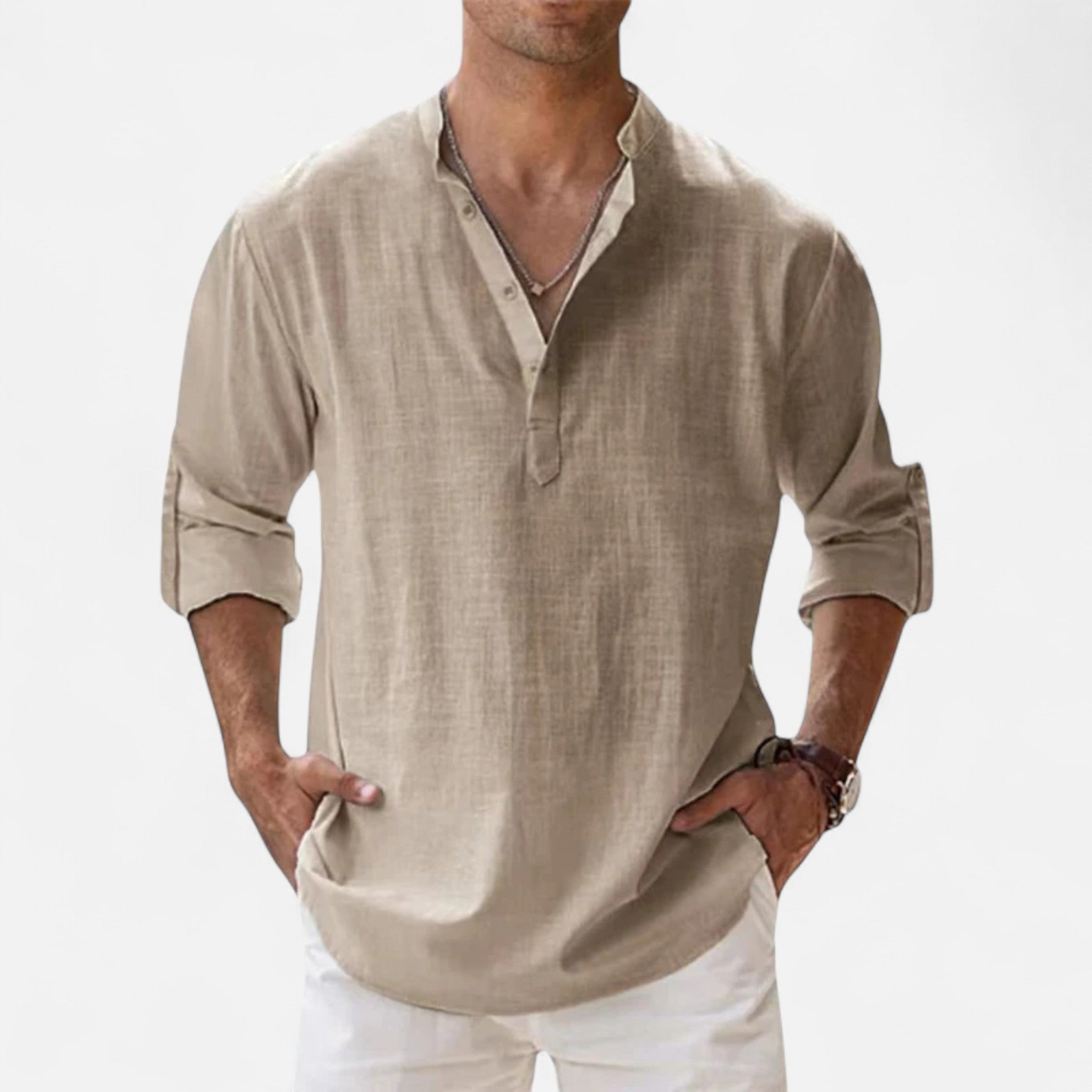 Santi | Men’s Linen Beach Shirt