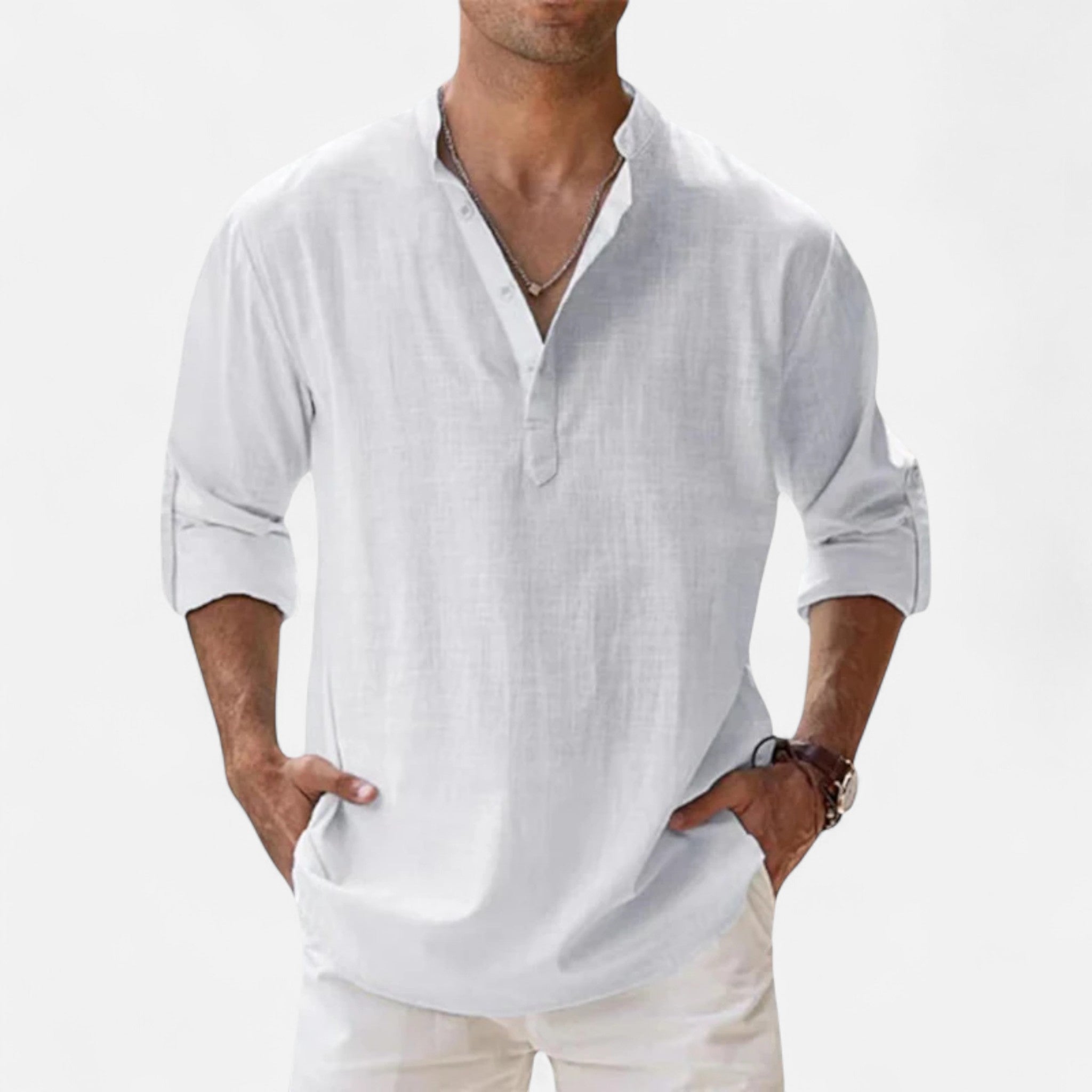 Santi | Men’s Linen Beach Shirt