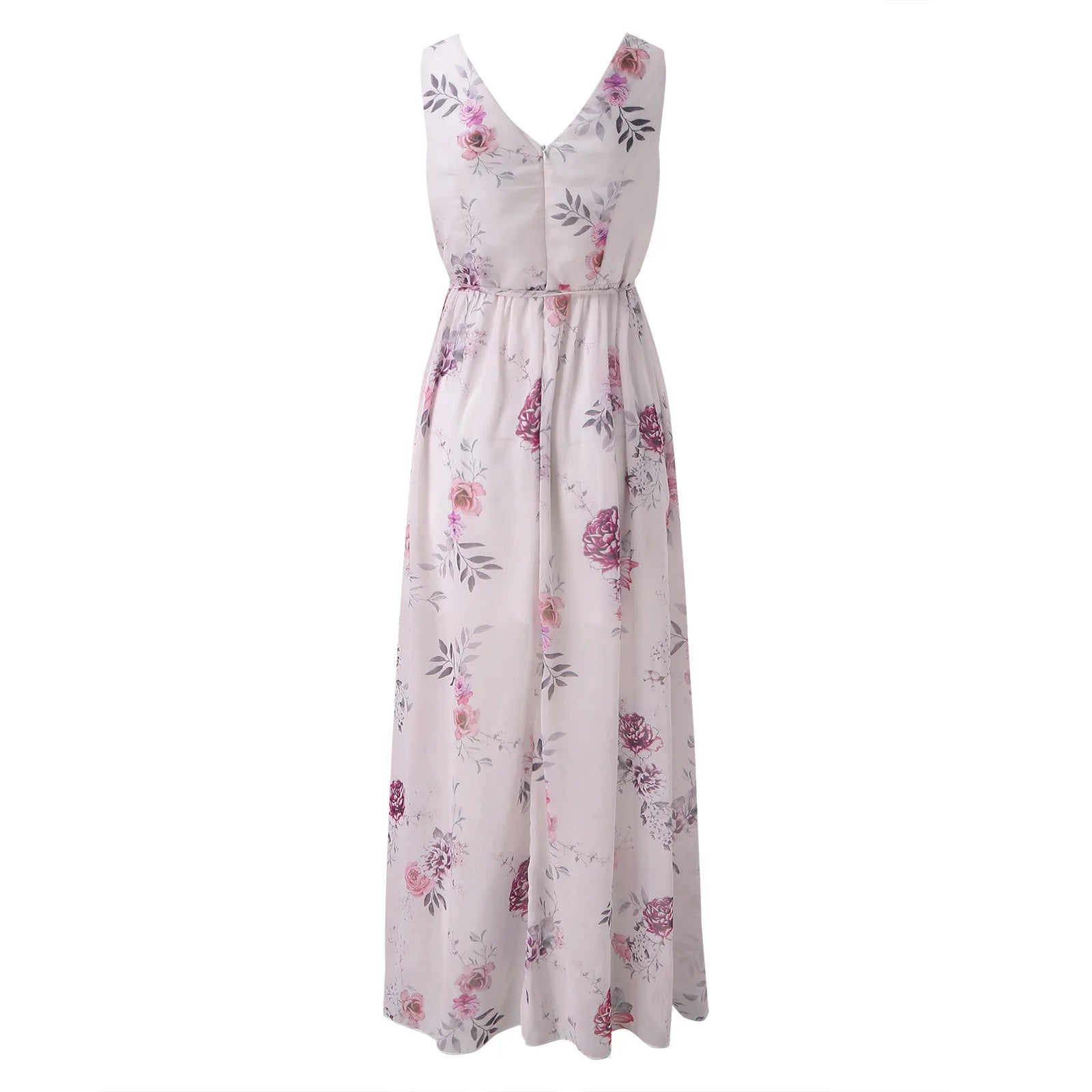 Elegant Women's Vibrant Floral Slit Maxi Dress for Every Occasion