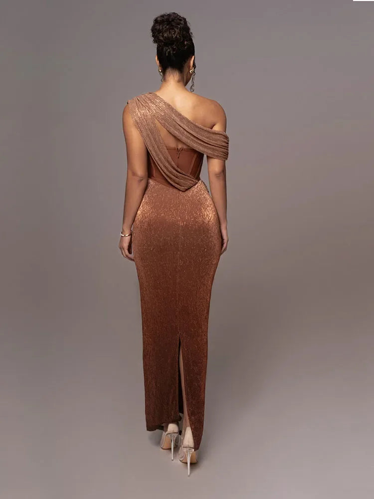 Women's Statement One-Shoulder Evening Dress for Special Events