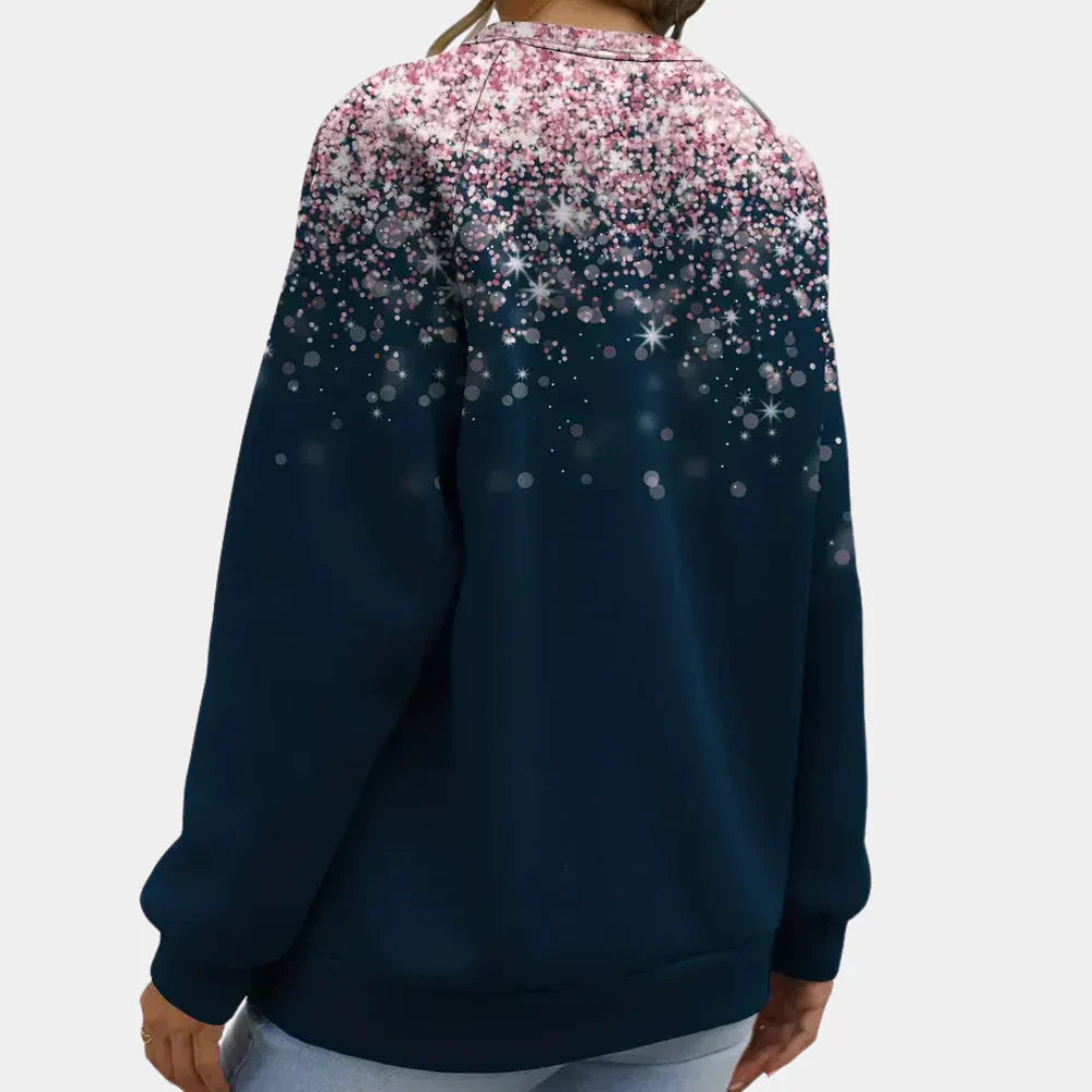 Women’s Winter Sweater Snowflake Print Long Sleeve Top