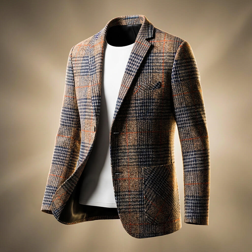Valentio | Men’s Wool-Blend Houndstooth Blazer