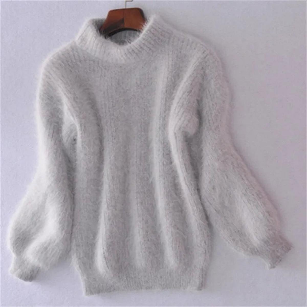 Women’s High Neck Sweater Soft-Feel Relaxed Winter Style