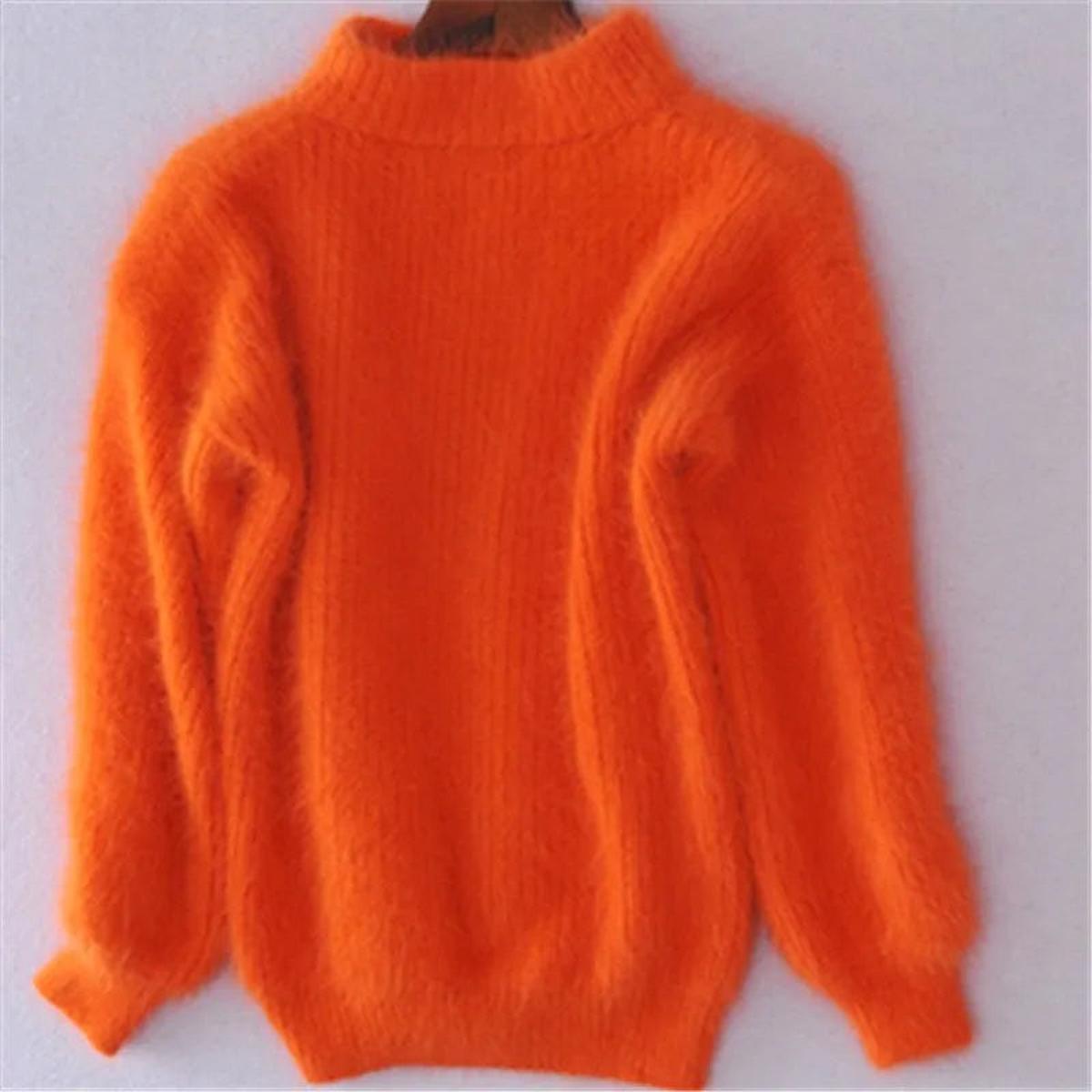Women’s High Neck Sweater Soft-Feel Relaxed Winter Style