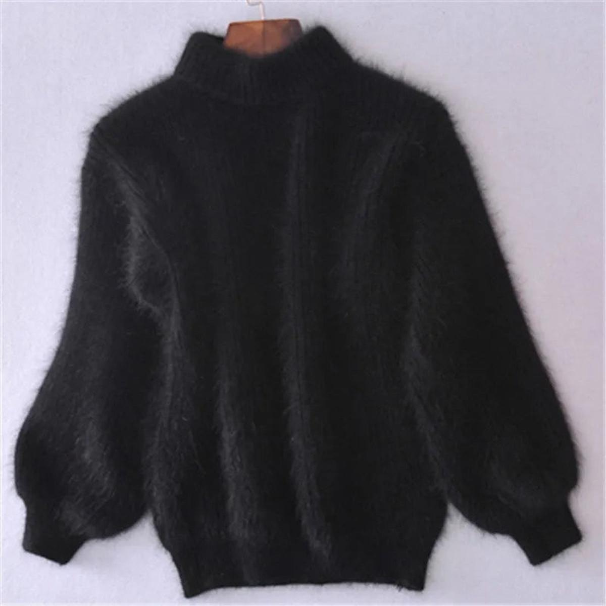 Women’s High Neck Sweater Soft-Feel Relaxed Winter Style