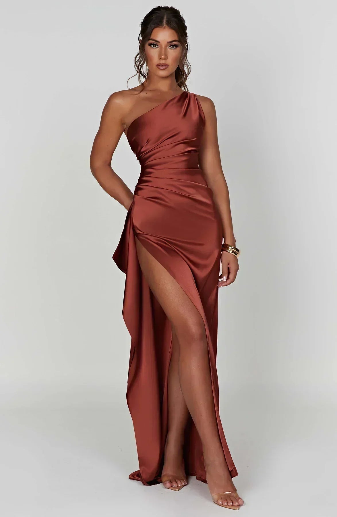 Stylish Formal Party Asymmetric Evening Dress for Women