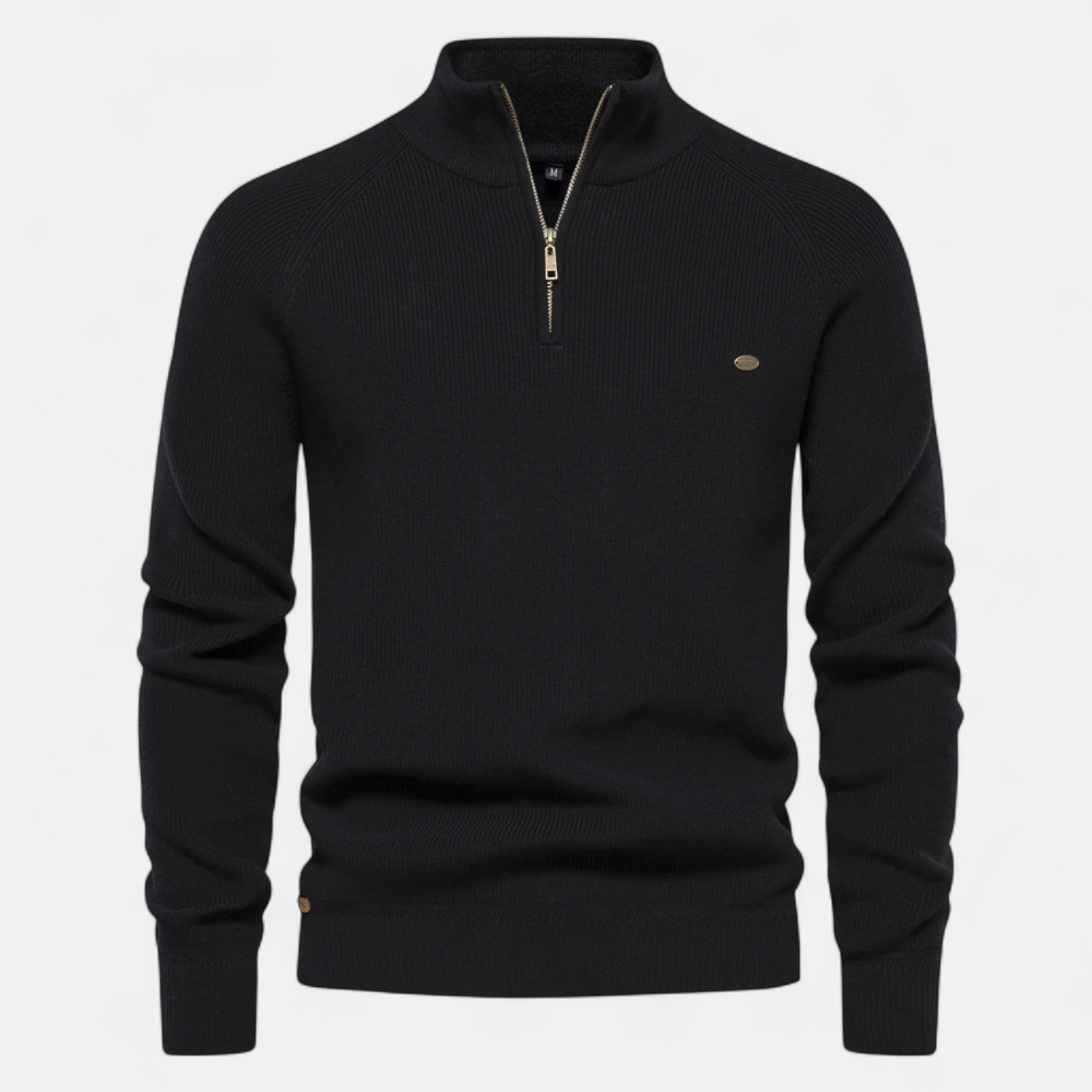 Men’s Timeless Knitted Layered Half-Zip Sweater for Cooler Months