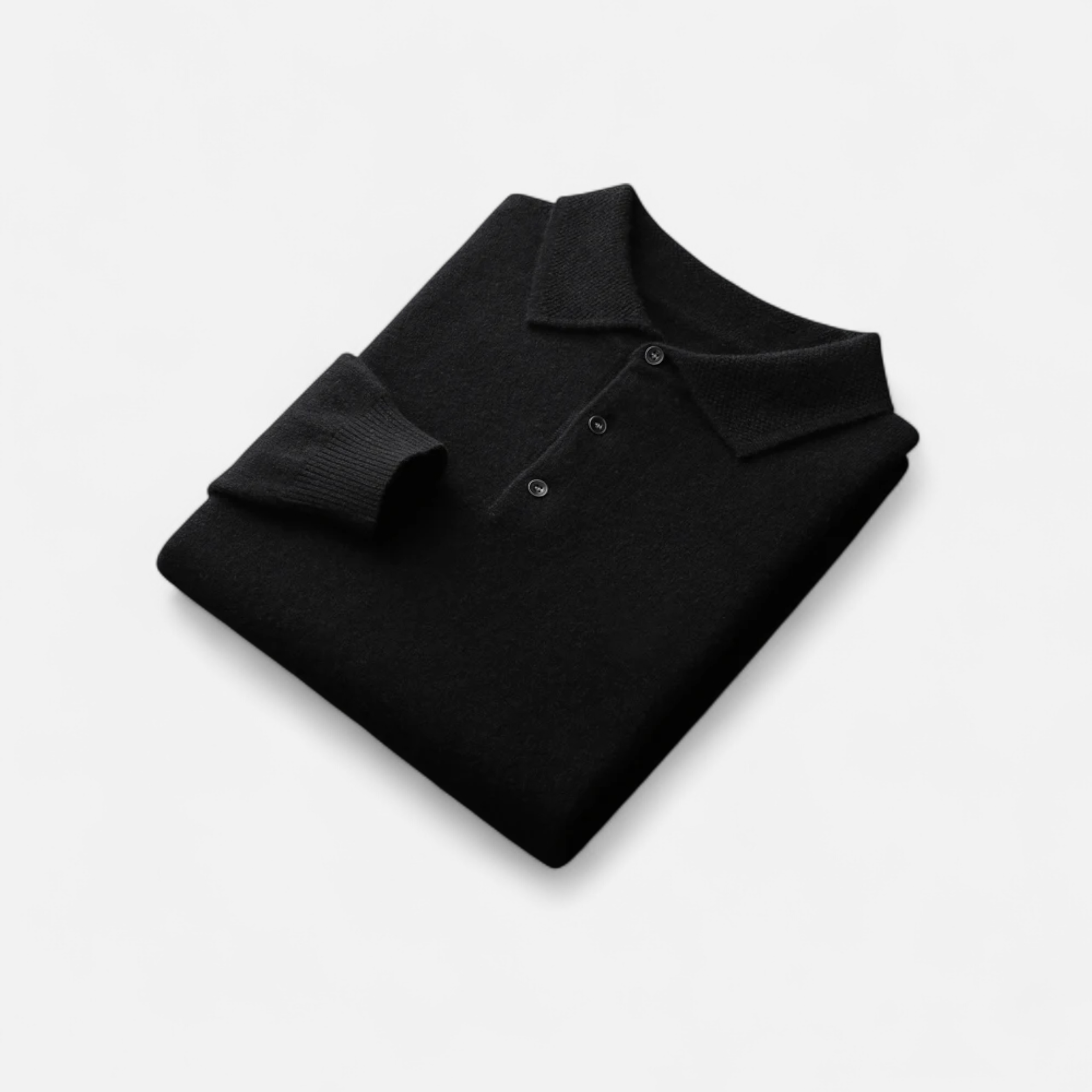Smart-Casual Warm Merino Polo Sweater for Men
