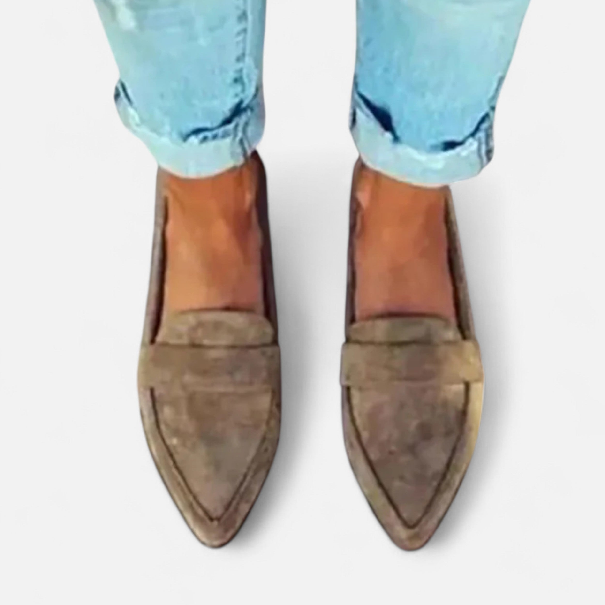 Women’s Retro Formal Shallow Slip-on Loafers with Pointed-Toe