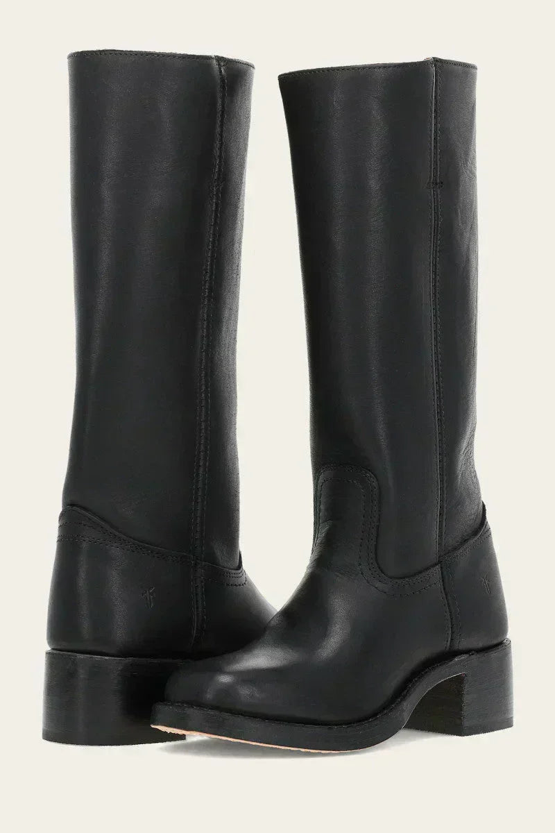 Women’s Mid Calf Western Boots with Block Heel