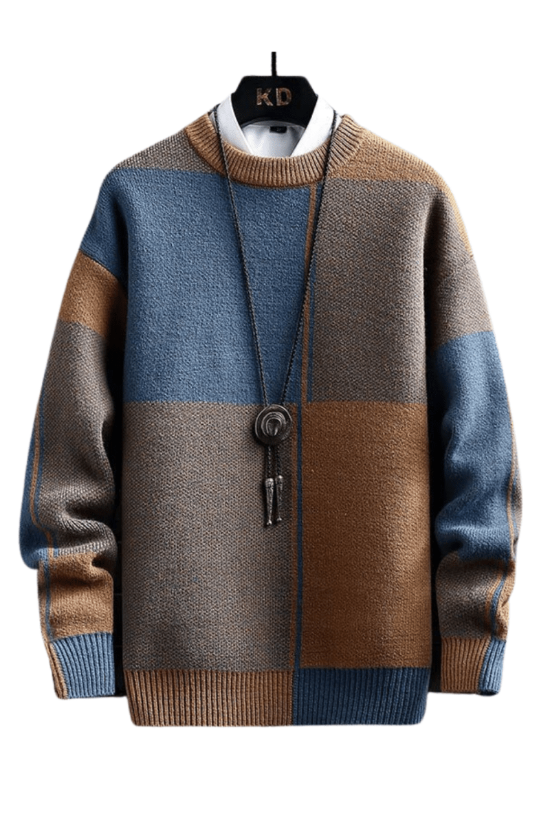 Men's Warm Cozy Knitted Sweater for Winter and Mid-Season