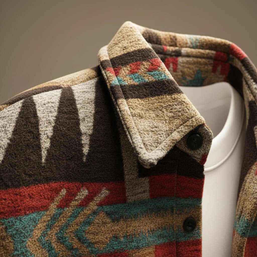 Crello | Men’s Patterned Wool Jacket