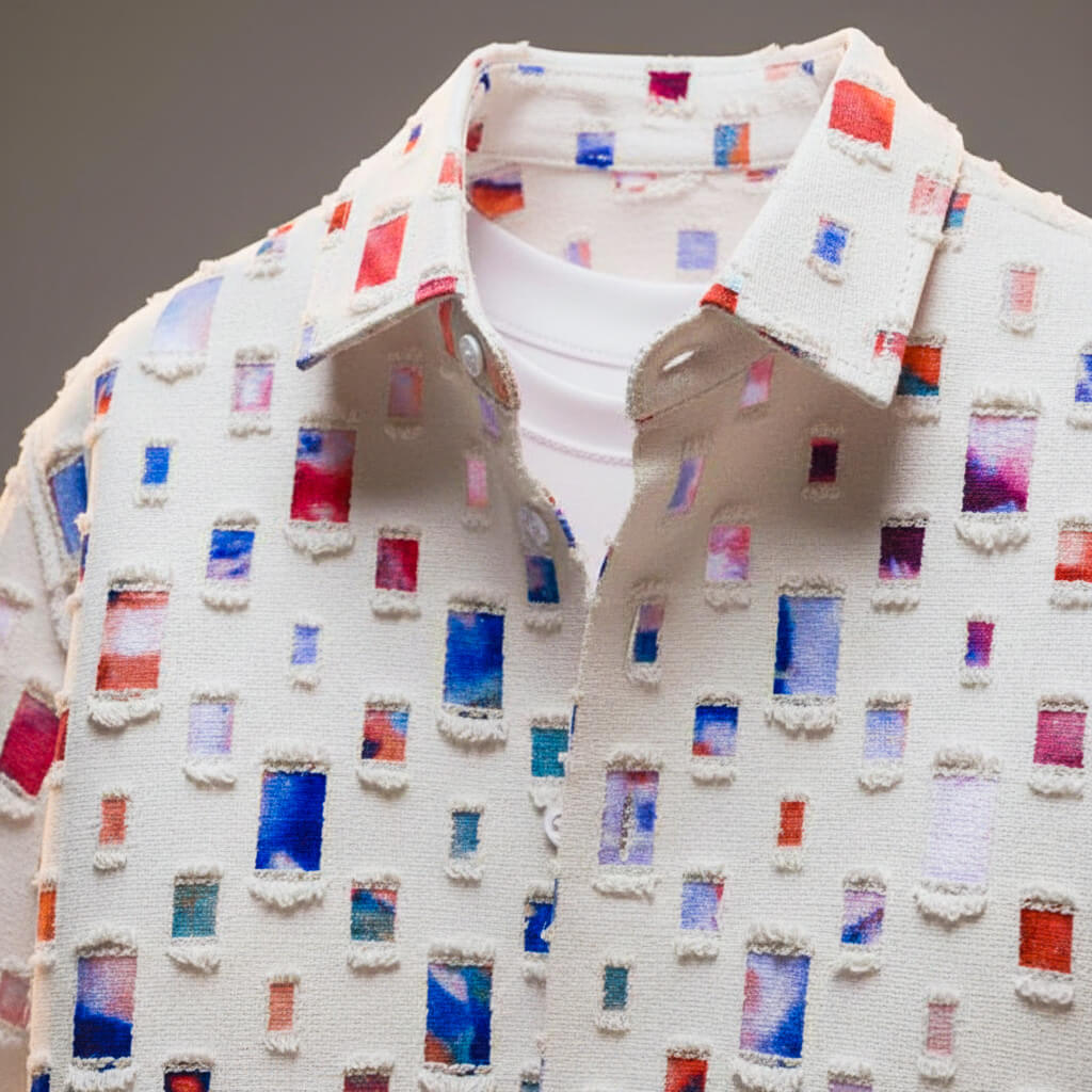 Mosaic | Men’s Premium Cotton Blend Patchwork Shirt