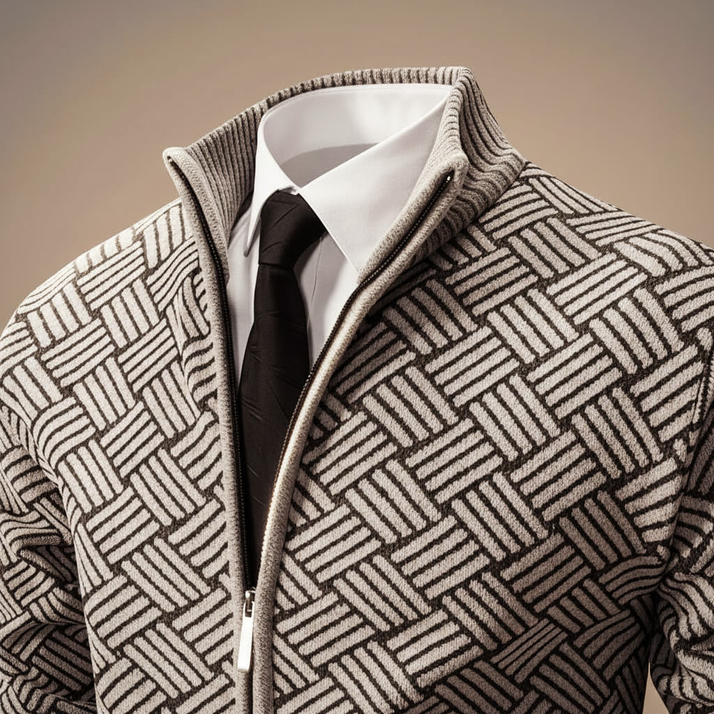 Zoro | Men’s Organic Cotton Blend Zig-Zag Jacket