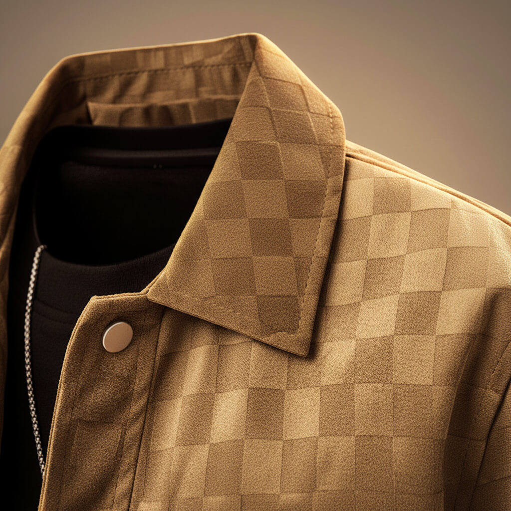 Sorello | Men’s Checkered Suede Jacket