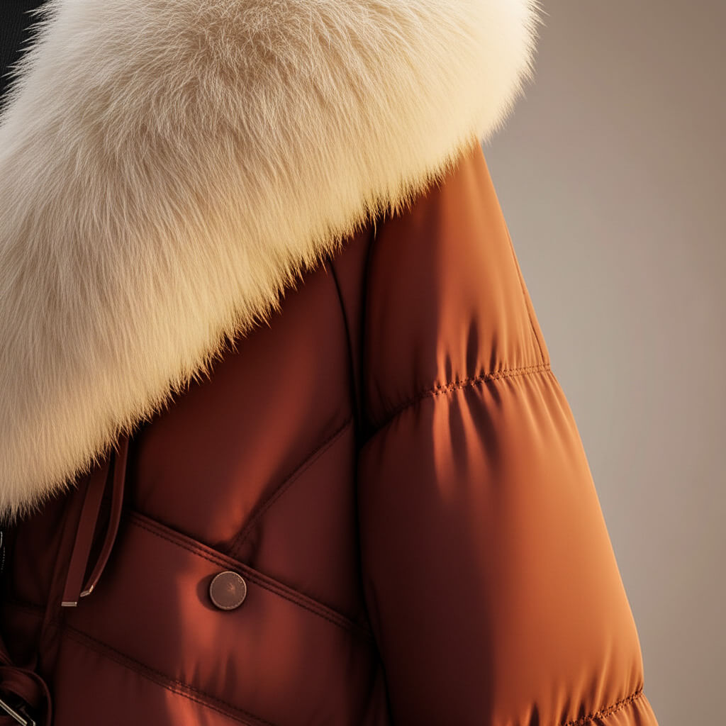 Magelle | Women’s Short Fur-Trim Coat