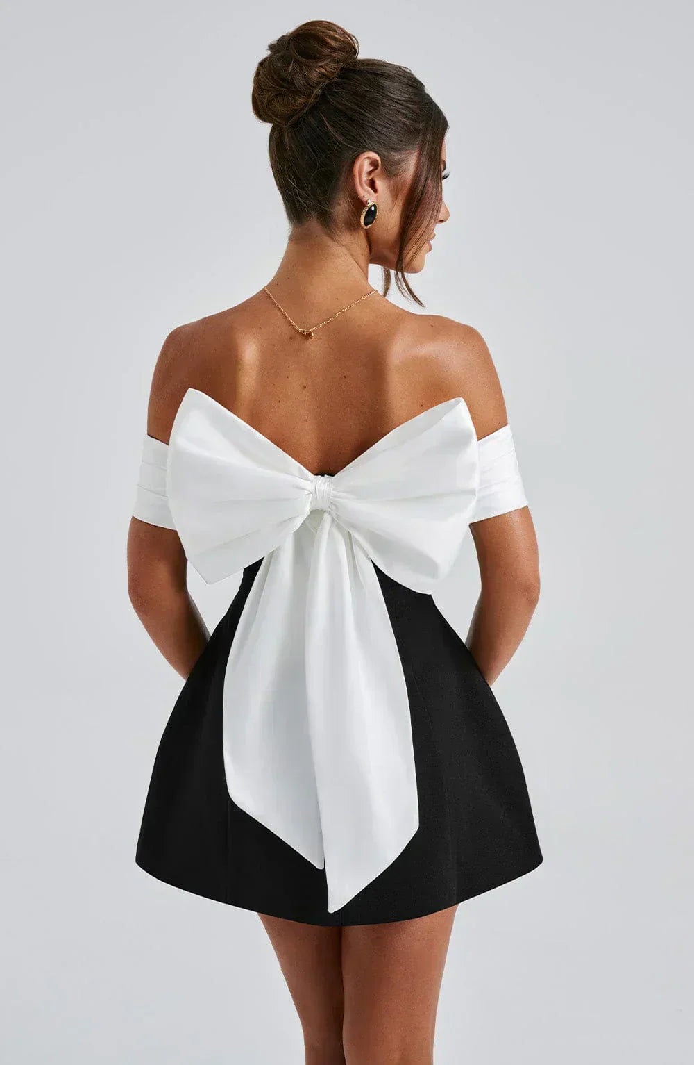 Women's Chic Trendy Bow Mini Dress for Special Events