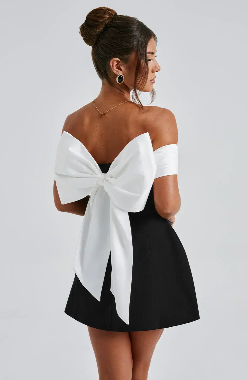 Women's Chic Trendy Bow Mini Dress for Special Events
