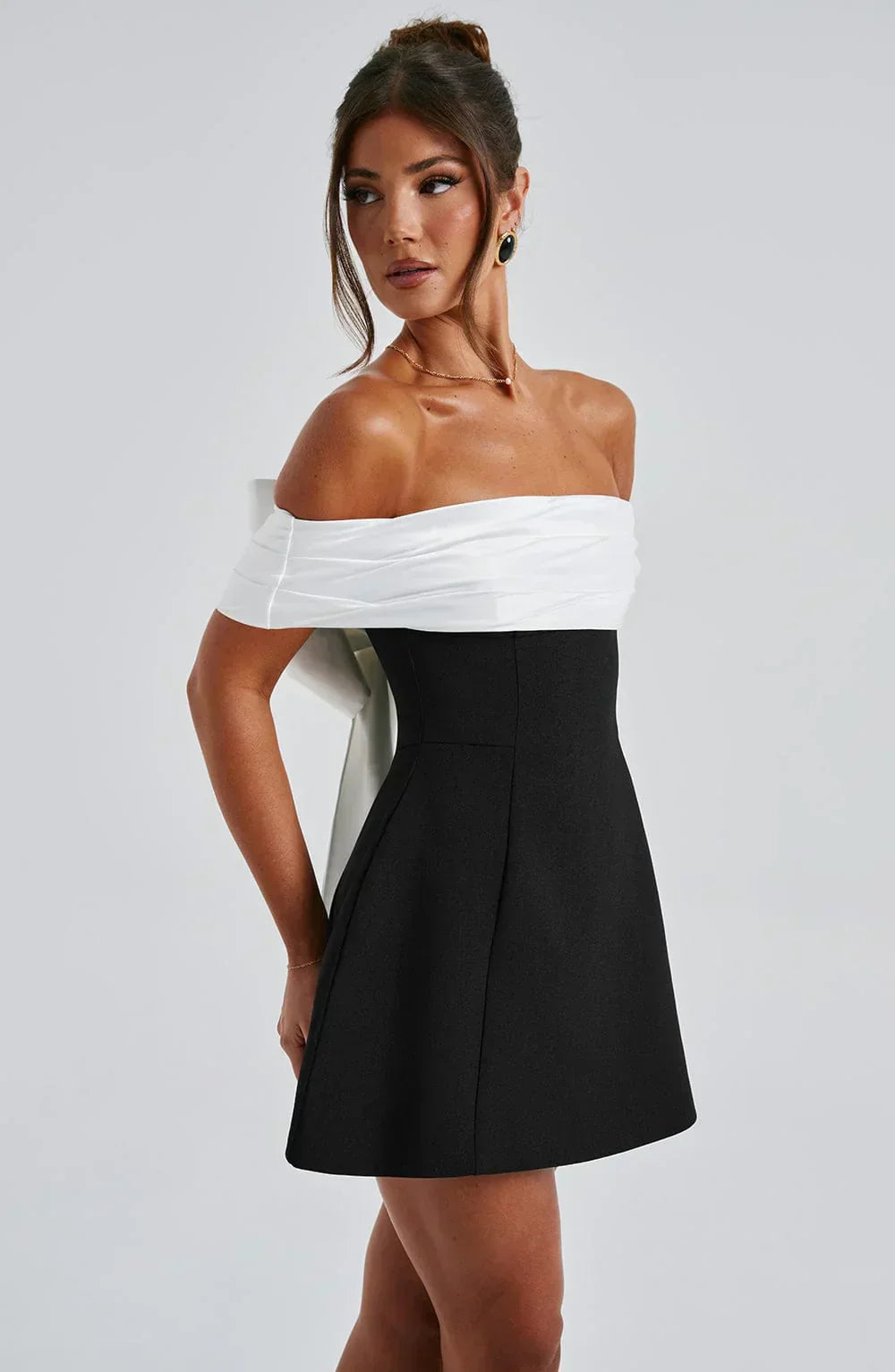 Women's Chic Trendy Bow Mini Dress for Special Events