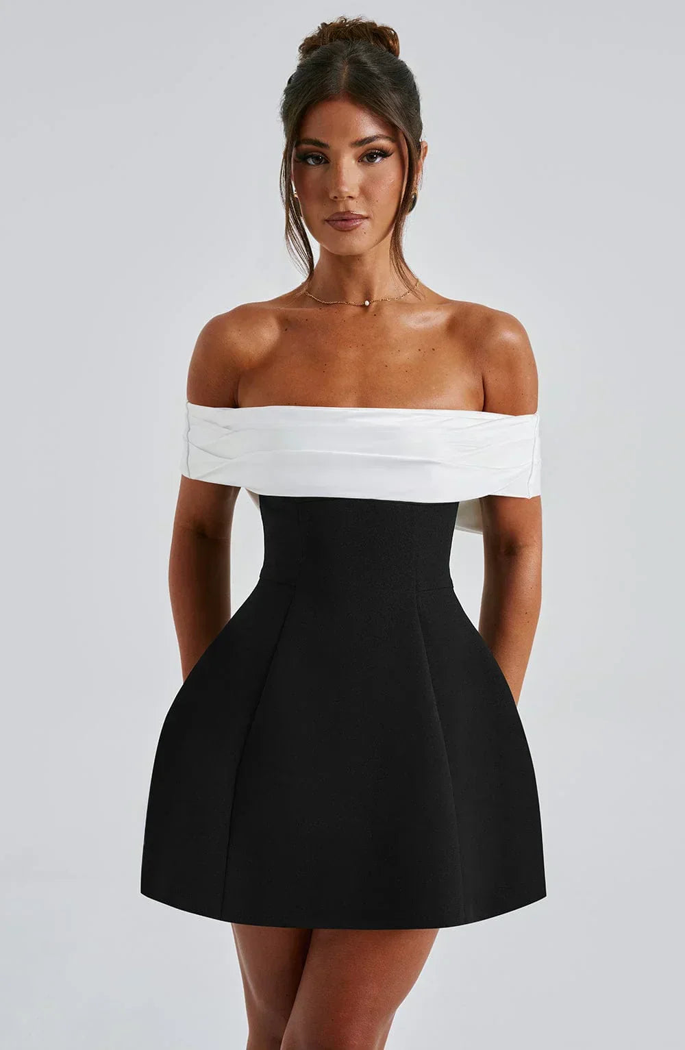 Women's Chic Trendy Bow Mini Dress for Special Events