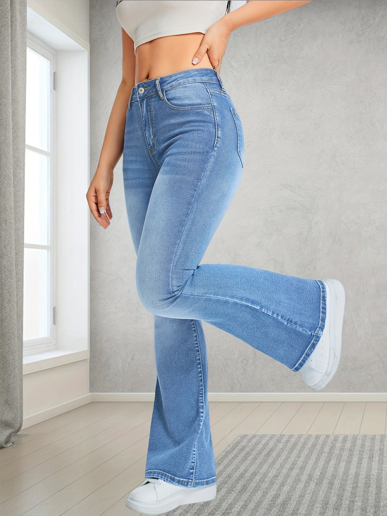 Classic Fit Flare Jeans for Women