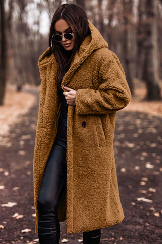 Women’s Long Hooded Winter Coat Elegant Cold-Weather Style