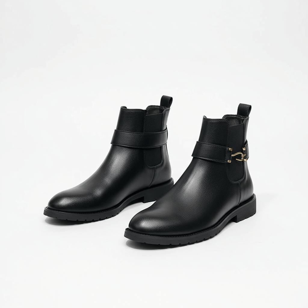 Strap Detail Chelsea Boots