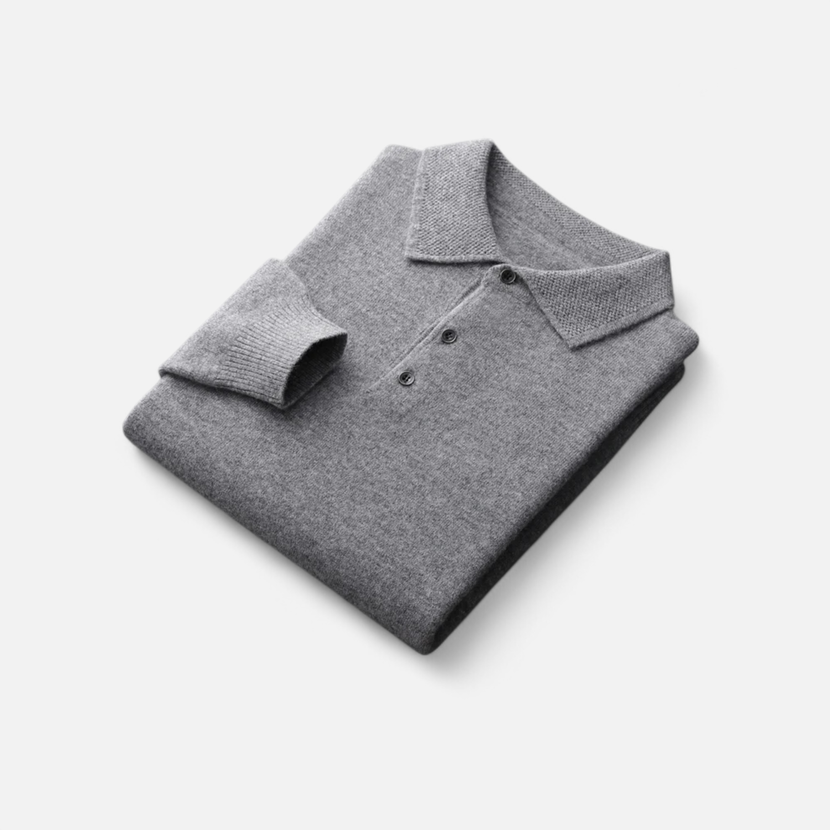 Smart-Casual Warm Merino Polo Sweater for Men