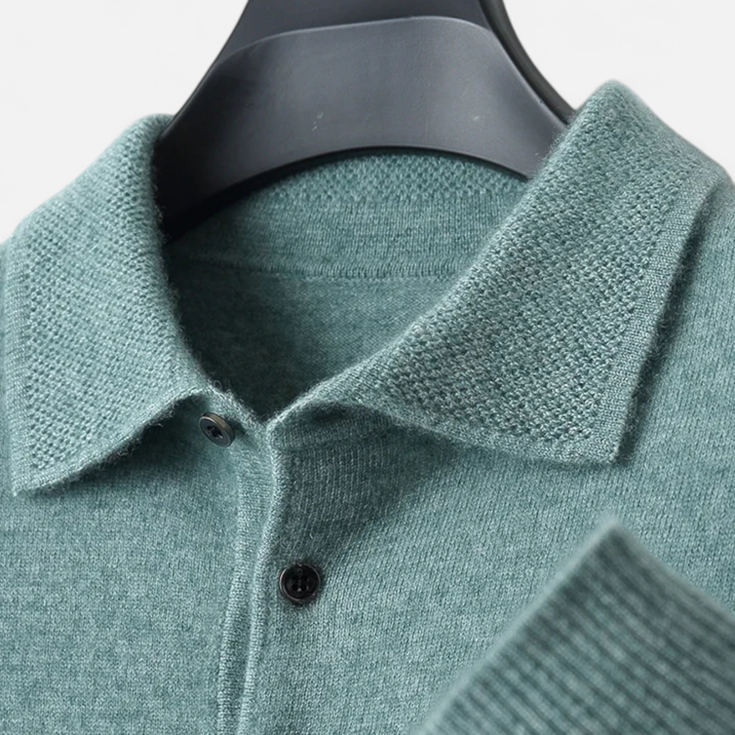 Smart-Casual Warm Merino Polo Sweater for Men