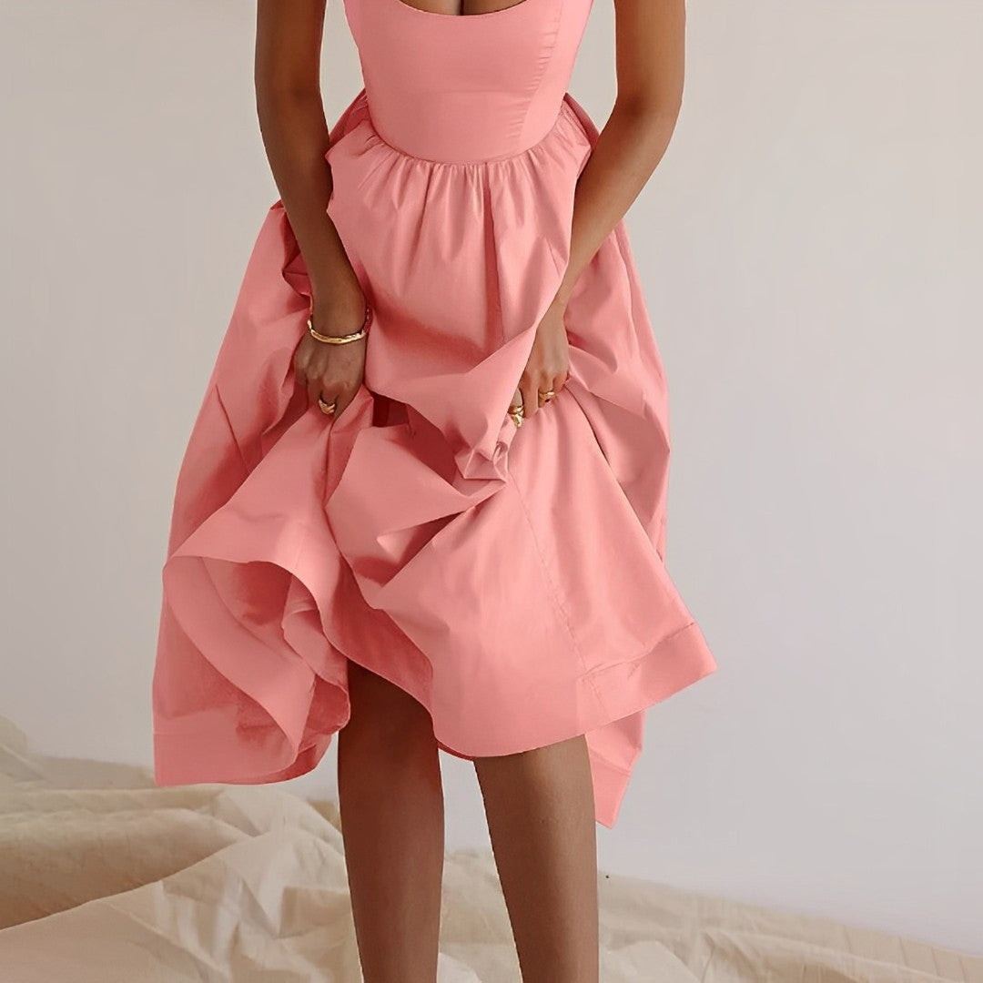Women's Flowing Summer Sleeveless Midi Dress