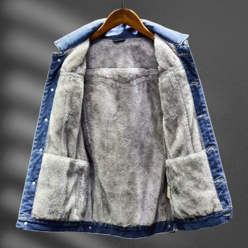 Denvar | Men’s Organic Cotton Denim Shearling Jacket