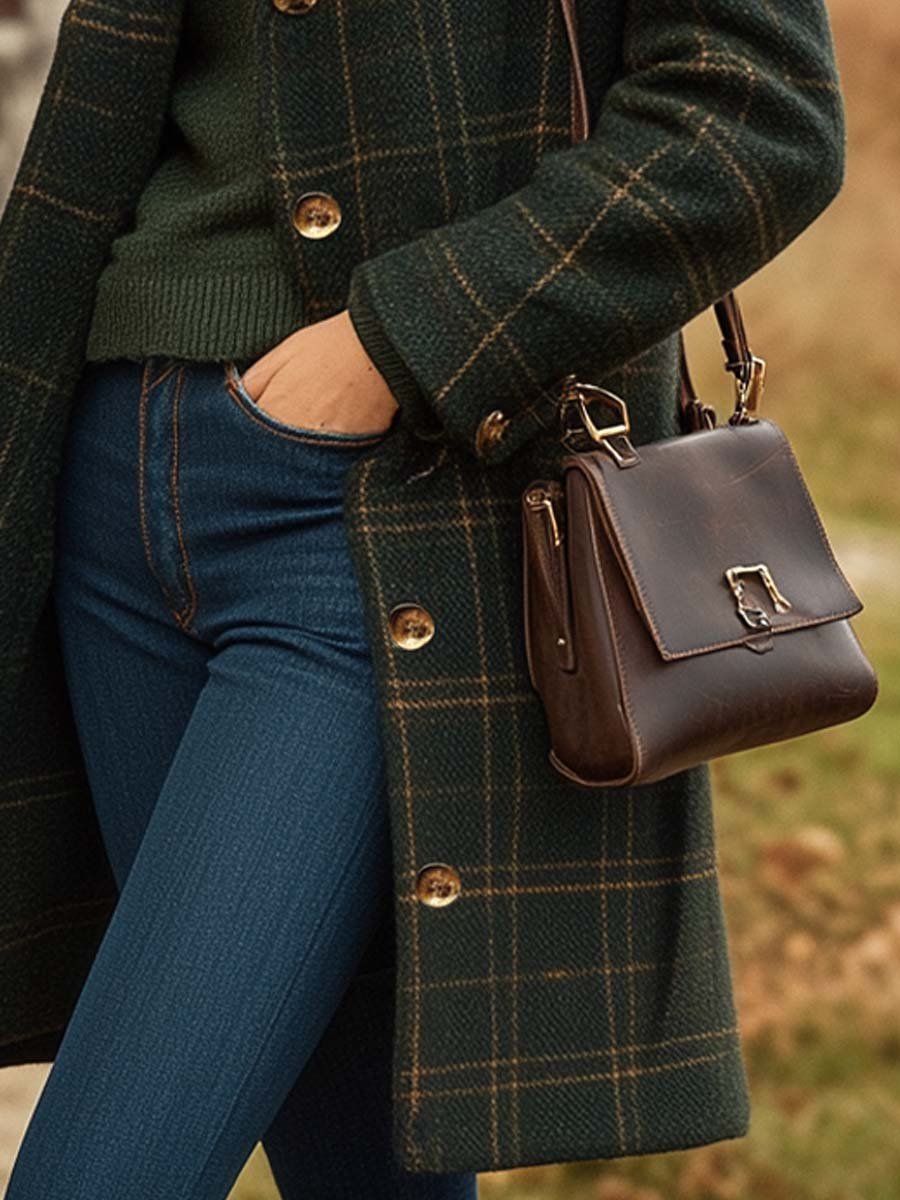 Women's Timeless Warm Insulation Long Fitted Checked Coat