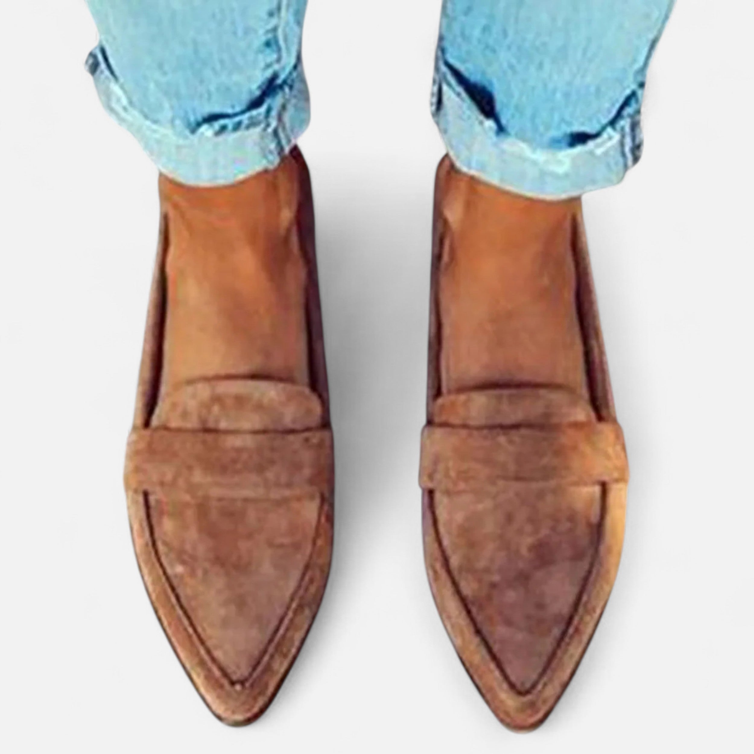 Women’s Retro Formal Shallow Slip-on Loafers with Pointed-Toe