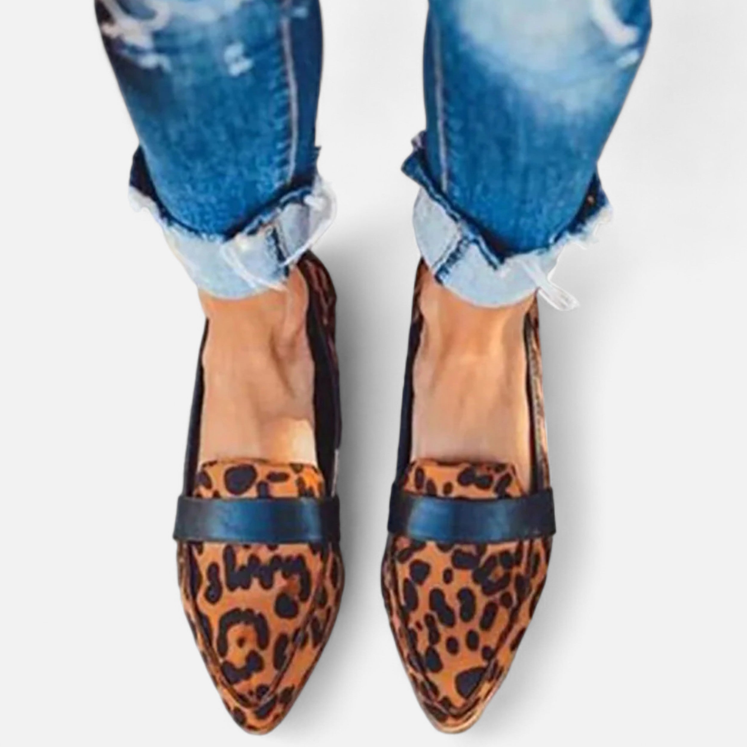 Women’s Retro Formal Shallow Slip-on Loafers with Pointed-Toe