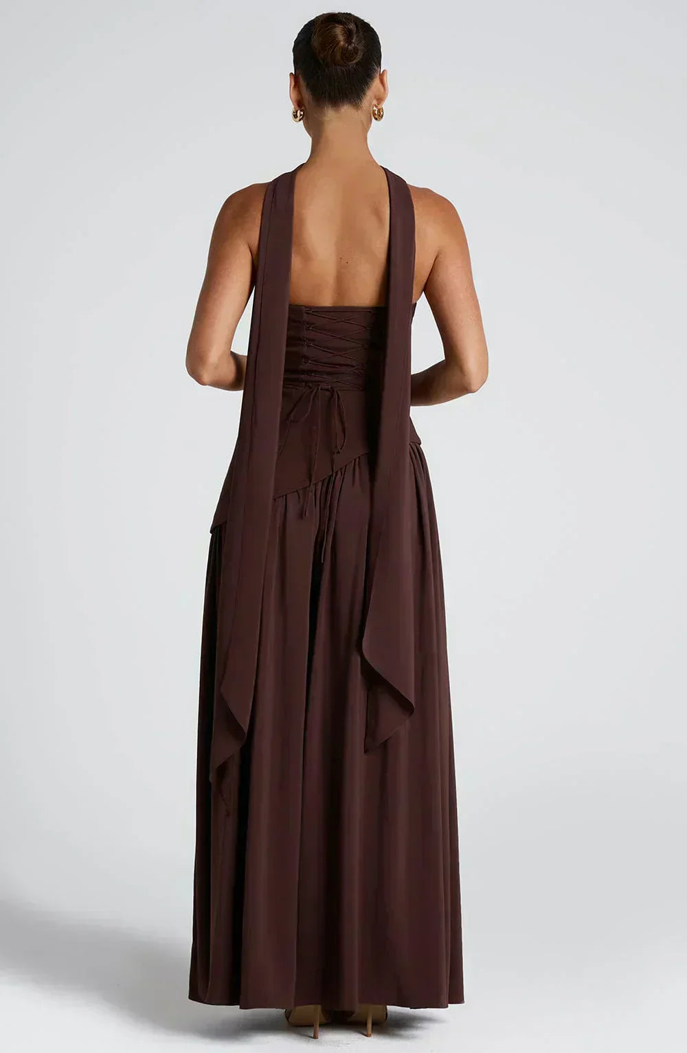 Elegant Slit Long Gown Asymmetric Wedding Guest Dress for Women