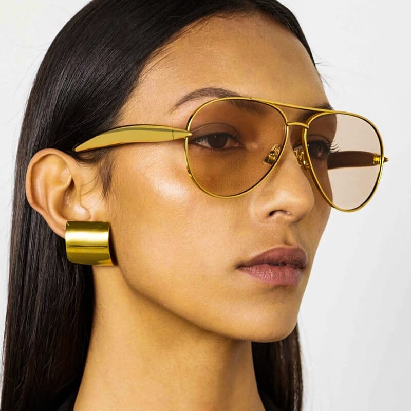 Jinkee | Women’s Gold-Tone Aviator Sunglasses