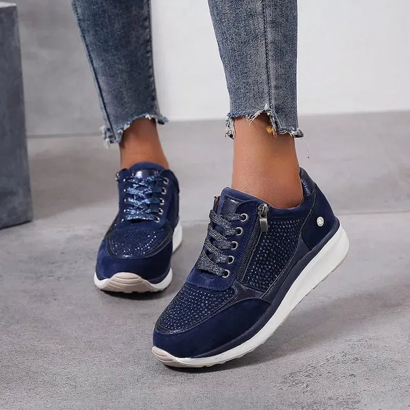 Stylish Lace-up Relief Support Athletic Shoes for Women