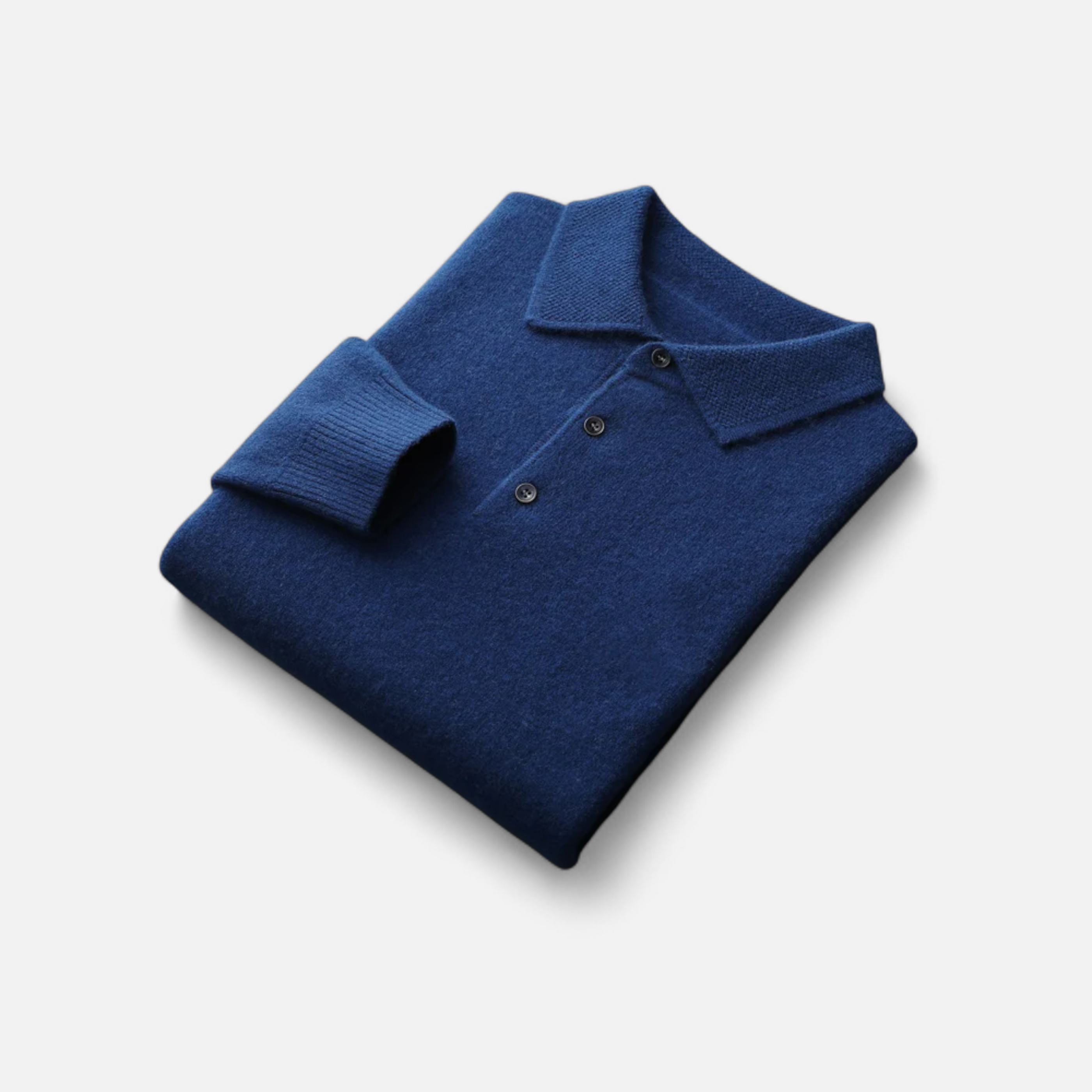 Smart-Casual Warm Merino Polo Sweater for Men