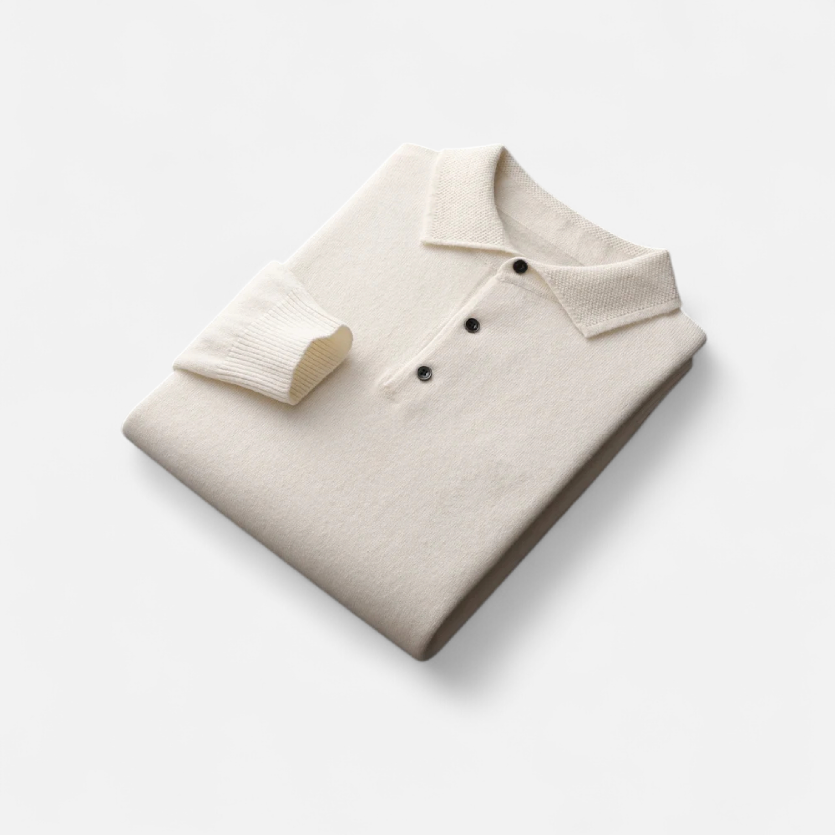 Smart-Casual Warm Merino Polo Sweater for Men