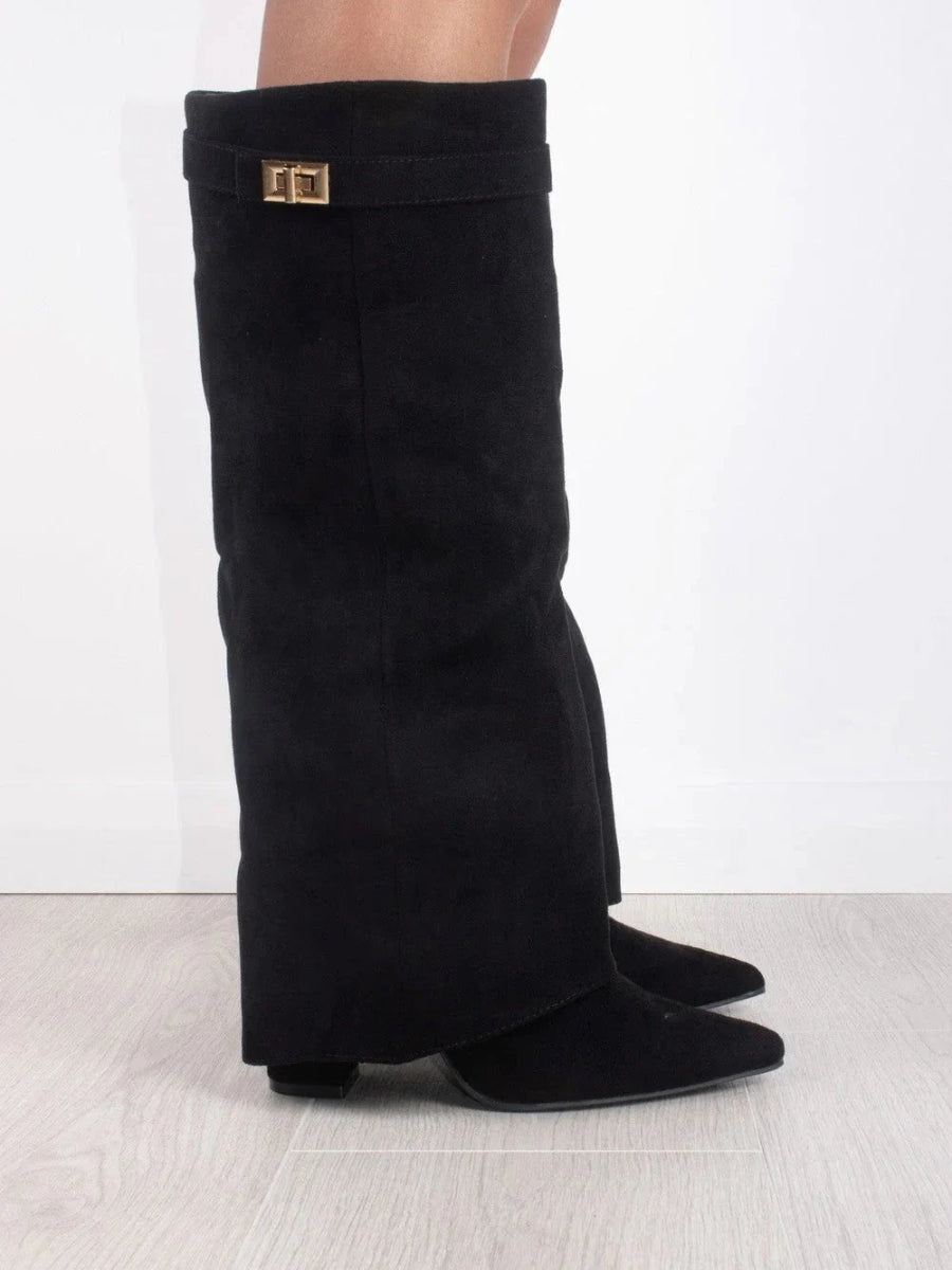 Women’s Outdoor Winter Buckle Thigh-High Boots
