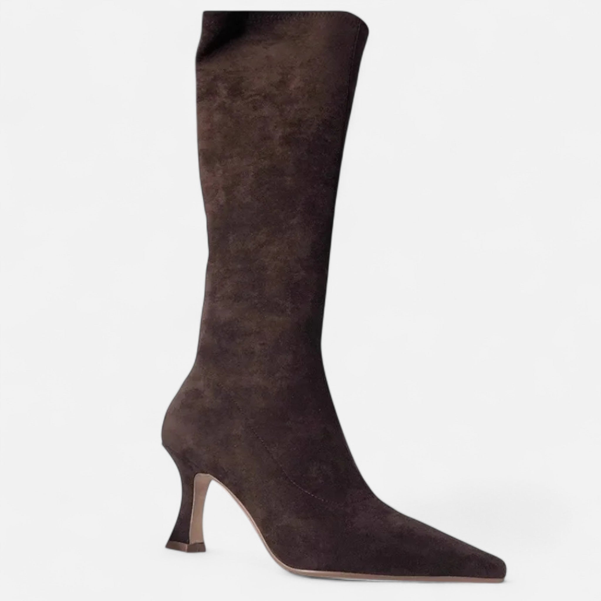 Classic Sturdy Outdoor Thigh-High Heeled Boots for Women