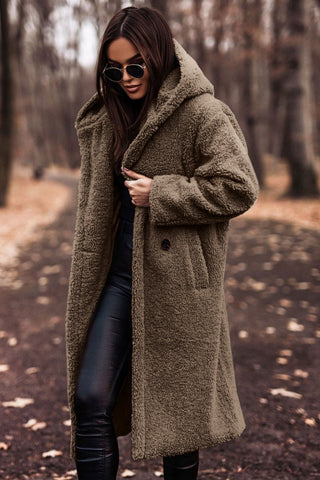 Women’s Long Hooded Winter Coat Elegant Cold-Weather Style