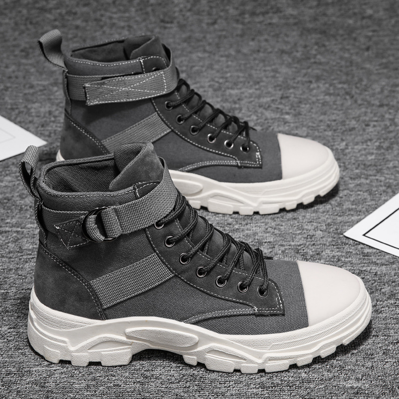 Rugged Mens Boots with Strap Detail