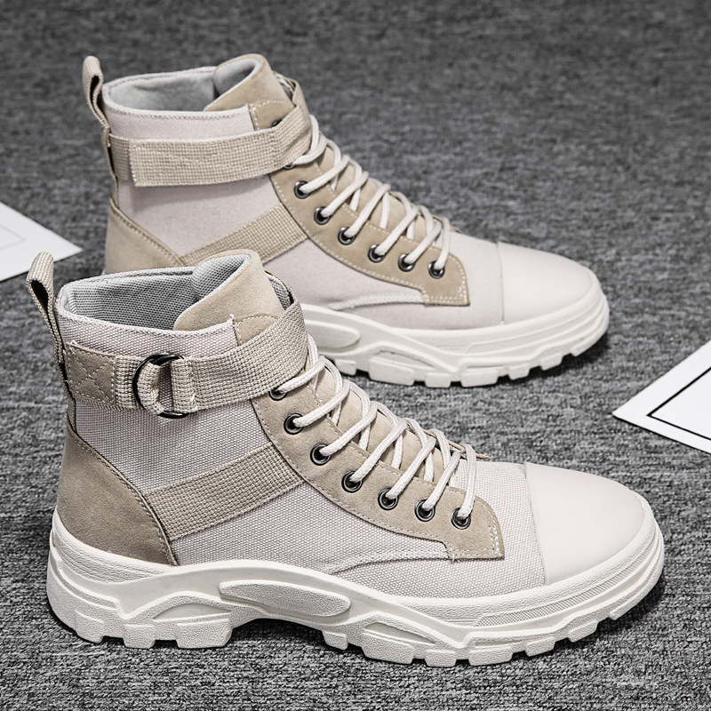 Rugged Mens Boots with Strap Detail