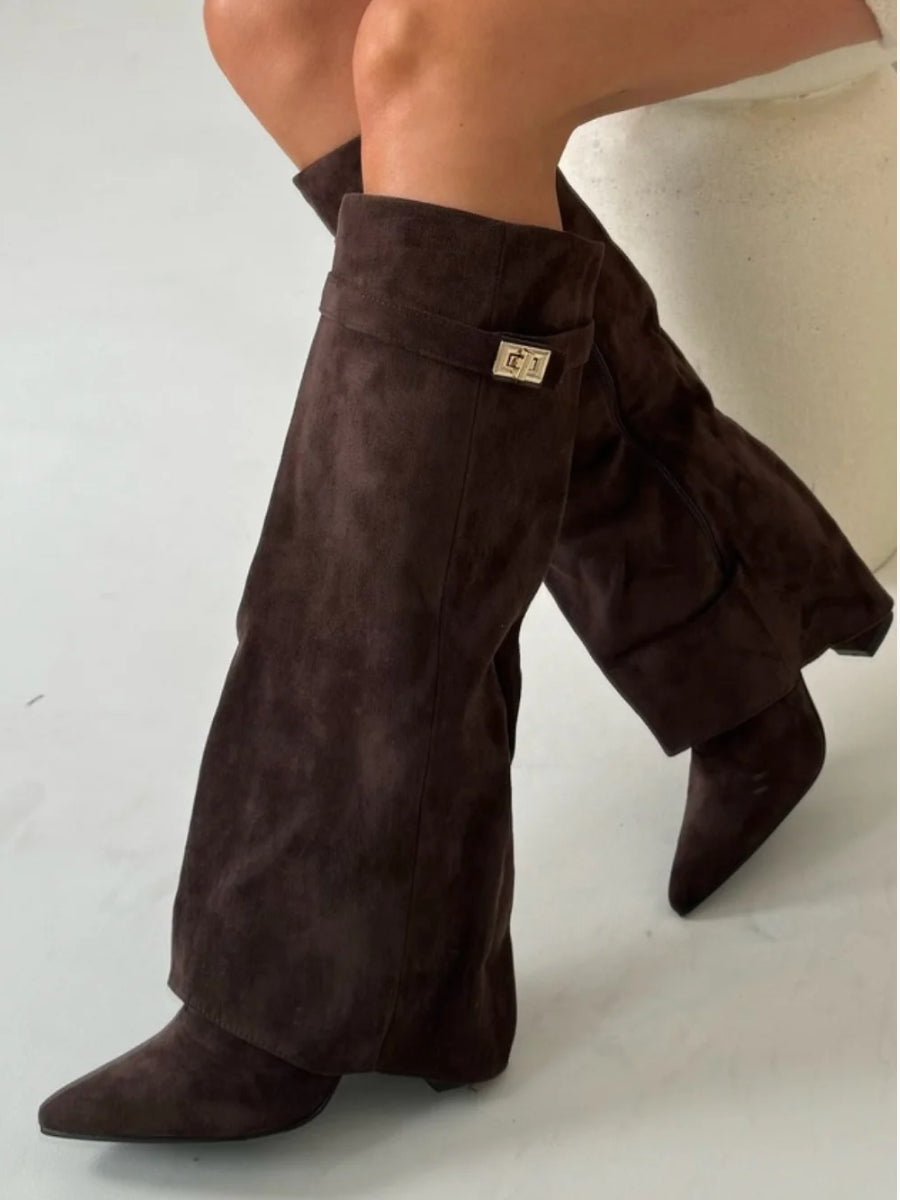 Women’s Outdoor Winter Buckle Thigh-High Boots