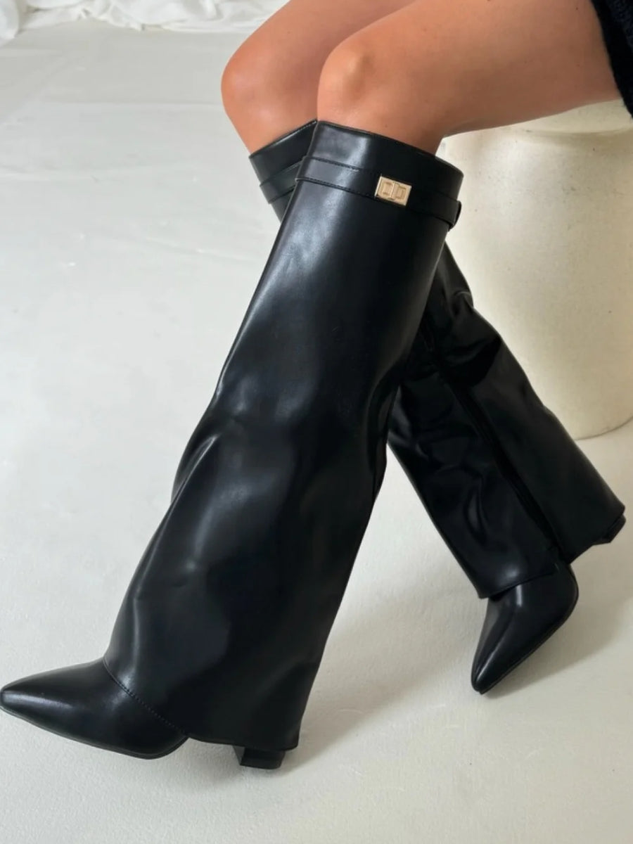 Women’s Outdoor Winter Buckle Thigh-High Boots