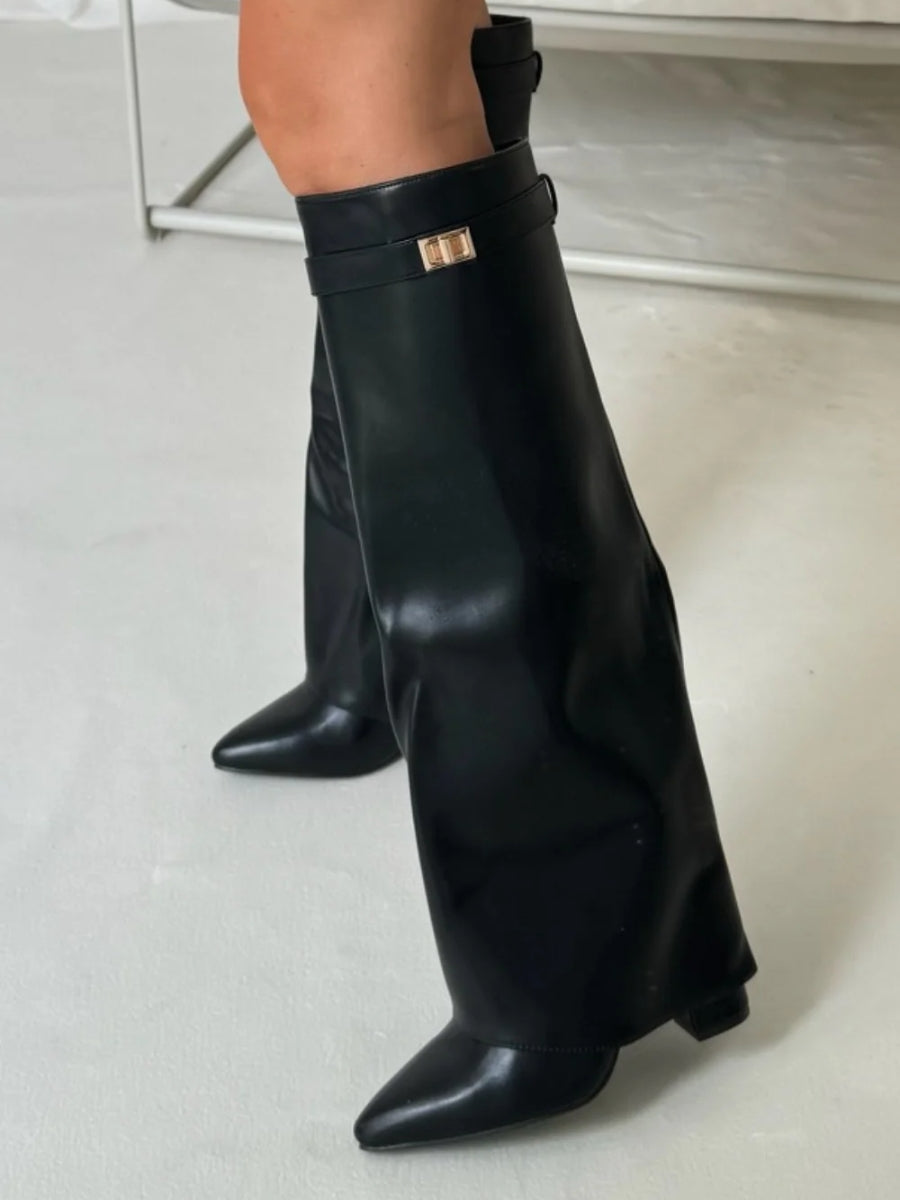 Women’s Outdoor Winter Buckle Thigh-High Boots