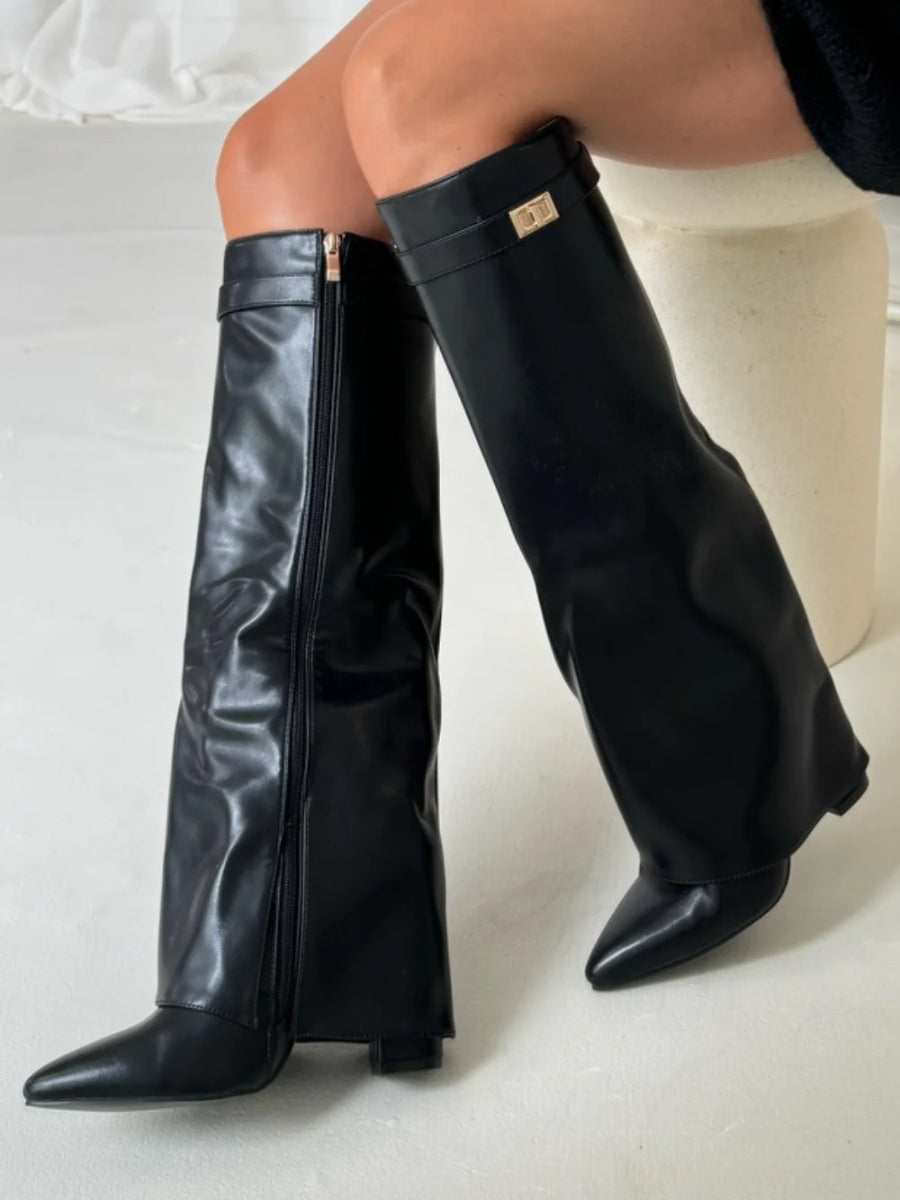 Women’s Outdoor Winter Buckle Thigh-High Boots